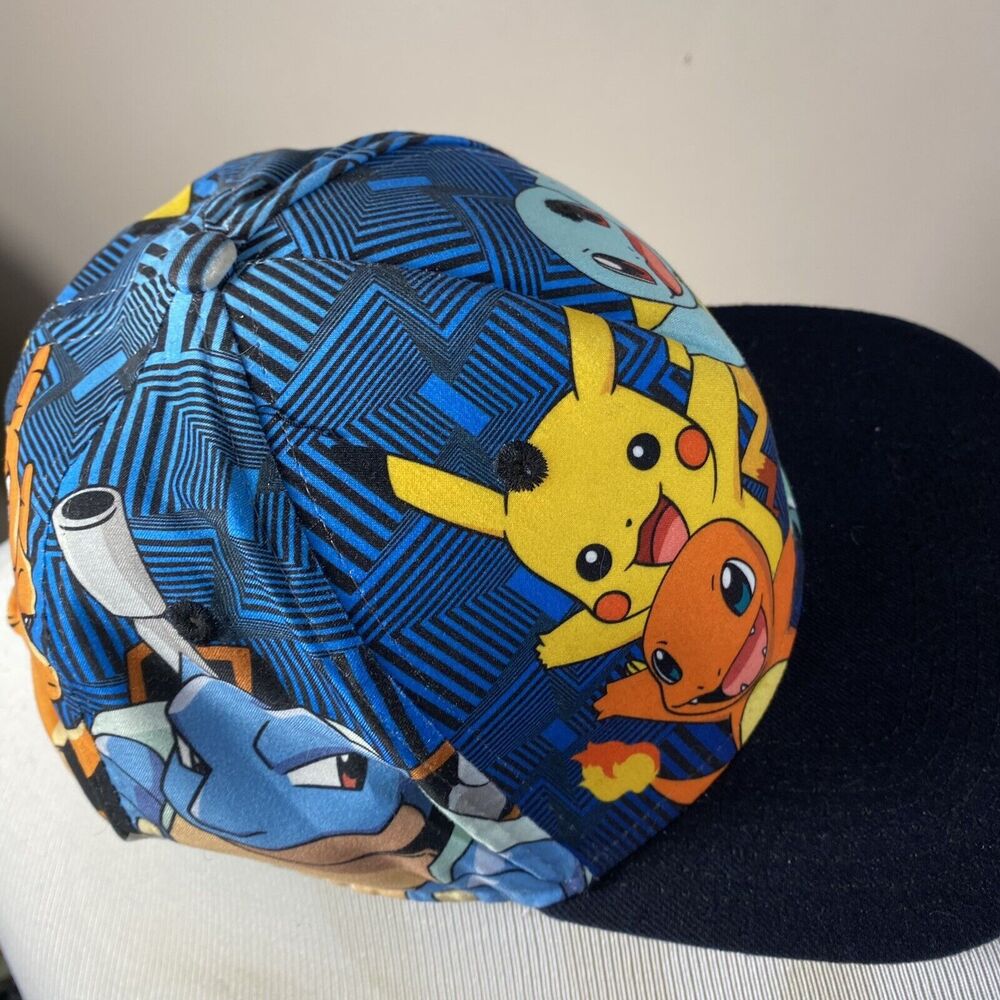 Pokemon Pikachu Friends Flat Bill Snapback Multicolor Gamer Hat Charzard